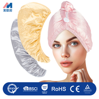 Serviette de séchage pour cheveux personnalisée à double couche 100% soie de mûrier et microfibre, bonnet en soie pour sécher les cheveux