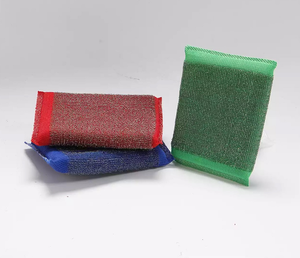 Esponja plato exfoliante lavado cepillo de estropajo agradable algodón de estropajo de <span class=keywords><strong>cocina</strong></span> fabricante scouring pad pieza de ropa de tela de lana de - Product Image 3