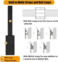 Portacargador Táctico Individual, Portacargador MOLLE de Liberación Rápida para Cargadores de 9mm / .40cal / 45ACP de Doble Fila