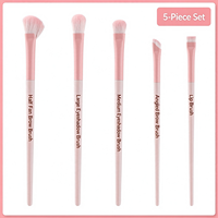 Ensemble de 12 pinceaux de maquillage roses, poils synthétiques doux, pinceaux pour le visage et les yeux, pinceaux pour l'ombre à paupières - Outils de beauté, maquillage