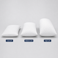 Oreiller en mousse à mémoire de forme matelassé géométrique blanc, taille standard/queen, réglable en hauteur, pour la maison et l'hôtel