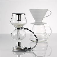 Cafetière à expresso manuelle - Cafetière à siphon en verre avec une capacité de 1 L et un design pliable pour une utilisation en extérieur et dans les hôtels