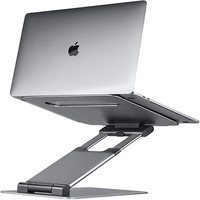 Support d'ordinateur portable pliable unique à hauteur réglable pour le travail debout, support de bureau robuste en aluminium pour le bureau et la maison