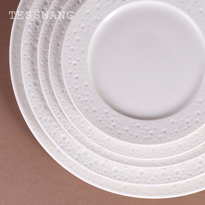 Luxueuze, hoogwaardige, milieuvriendelijke porseleinen bord in klassieke stijl, rond en plat, geschikt als relatiegeschenk - Product Image 5