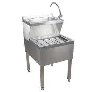 Knee-Operated Stainless Steel Hand Commercial Wash Sink Stainless Steel Kitchen Sink Faucets
