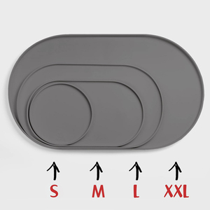 Tapis de Nourrissage Réutilisable en Silicone pour Chien, Forme Ovale et Ronde, Extra Épais, Imperméable, avec Bord Relevé - Product Image 3