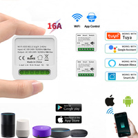 Pour Tuya 220V Mini Module de commutateur intelligent 1 Gang Smart Life WiFi ABS relais interrupteurs muraux pour un usage domestique Max 16A courant 250V tension