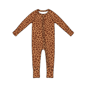 Autumn Girls' Pajamas <strong>Spring</strong> Western <strong>Duck</strong> Printed Knitted Baby Romper <strong>with</strong> Two-Way Zipper Closure - Product Image 1