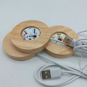 Bola de cristal del Sistema Solar Galáctico 3D Base de madera Ambiente Bola de cristal única Luz Led Regalo para niños - Product Image 5