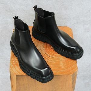 Chaussures Derby de Luxe pour Hommes en Cuir Véritable, Nouvelle Collection, Bout Carré, Respirantes, Semelle Épaisse et Souple, Idéales pour l'Été - Product Image 1