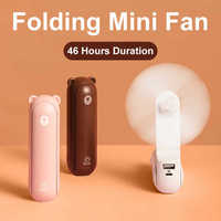 Petite batterie rechargeable usb portable électrique, poche personnalisée pratique, pliable, mini ventilateur de poche à piles