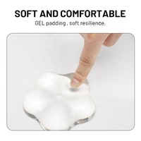 Tapis de souris en gel transparent en forme d'étoile à cinq branches avec repose-poignet, résistant à l'eau, design personnalisable pour la maison et le bureau