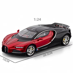 Modèle de voiture Bugatti Tourbillon en alliage de plastique et métal moulé sous pression CZ Diecast 1:24 avec son et lumière, portes ouvrables, à rétrofriction, cadeau de collection - Product Image 1