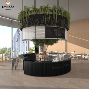 Mostrador Redondo Personalizable para Cafetería o Restaurante con Iluminación LED, Ecológico y Resistente para Cafeterías y Vitrinas - Product Image 4