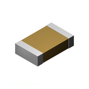 ตัวเก็บประจุเซรามิกแบบติดบนพื้นผิว MLCC CAP CER 2.7pF 25V C0G/NP0 0201 0201G250N2R7CCT รุ่นดั้งเดิม 0201 (0603 เมตริก) 2.7 ปิโวลต์ - Product Image 1