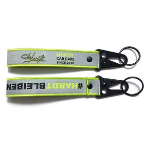 Wholesale Custom Wrist Strap Short Lanyard Outdoor Climbing Buckle Safe Keychain Lanyards Clip Jacquard Woven Keychains - Product Image 2