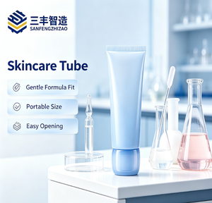 Tube souple en LDPE bleu clair avec bouchon à vis pour huiles essentielles et cosmétiques - Product Image 3