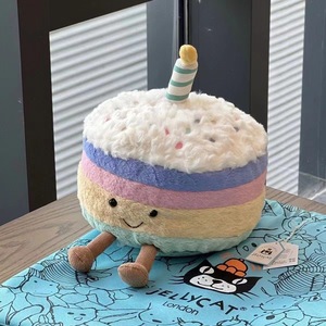 Nuovo Peluche Torta di Compleanno Arcobaleno 2025 con Imbottitura in Cotone PP, Super Morbido, Antistress, Regalo di Compleanno - Product Image 4