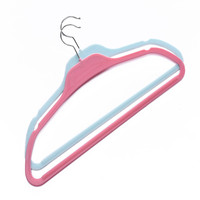 Cintre en plastique robuste pour vêtements avec porte-pantalon à rayures peu encombrant pour vêtements suspendus avec barre antidérapante