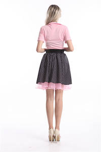 Costume de robe de poodle des années 50 Ecowalson pour enfants, tenue <span class=keywords><strong>rock</strong></span> and <span class=keywords><strong>roll</strong></span> à pois des années 50 - Product Image 2