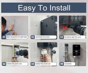 Calentador de agua eléctrico instantáneo Digital de 6000W 220V Uso en toda la casa con pantalla LED de temperatura para el hogar y el hotel - Product Image 6