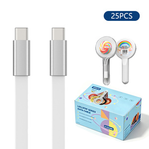 TKT สายชาร์จเร็ว PD ความเร็วสูง20W Type-C ไปยัง Type-C สายซิงค์ข้อมูล <span class=keywords><strong>USB</strong></span> แบบแบนพร้อม magstack สำหรับโทรศัพท์มือถือคอมพิวเตอร์แล็ปท็อป - Product Image 1