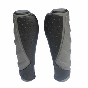 Poignées de guidon de vélo en silicone 22,2 mm à verrouillage pour VTT, confortables, noir/gris - Product Image 1