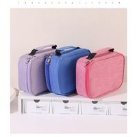 Trousse à crayons classique portable à 5 couches, grande capacité, multi-compartiments, organiseur de papeterie, pochette à stylos en Oxford avec fermeture éclair, pour l'école