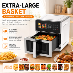 <span class=keywords><strong>Friggitrice</strong></span> ad Aria da 8L con Finestra di Visualizzazione, 1800W, Riscaldatore in Acciaio Inox e Forte Convezione per Uso Domestico - Product Image 2