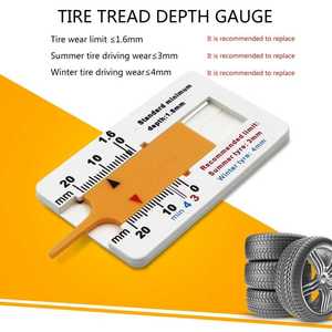 Ban tapak Depthometer 0-20mm ban mobil otomotif tapak pengukur kedalaman Caliper plastik kuning ban penggaris indikator kedalaman Vernier - Product Image 6
