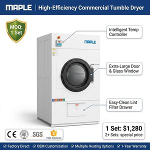 เครื่องอบผ้าอุตสาหกรรมสำหรับซักรีด โรงแรมเชิงพาณิชย์ โรงงานเซี่ยงไฮ้ MAPLE ระบบควบคุมอัตโนมัติอัจฉริยะสำหรับซักรีดจากโรงงานโดยตรง ช่วยให้การอบผ้าราบรื่น - Product Image 2