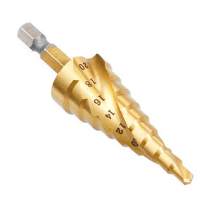 Wholesale Titanium-Plated Hexagonal Shank Spiral Pagoda <b>Drill</b> Bit Set Center <b>Drills</b> Positioning Punch Tool Reaming <b>Step</b> <b>Drill</b> - Product Image 2