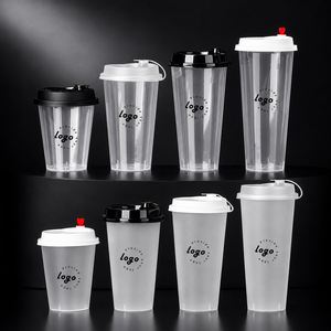 Vasos de Plástico PP Personalizados al por Mayor de 90 mm con Impresión Personalizada, Vasos Desechables para Té con Leche, Jugo y Boba de Múltiples Capacidades para Marcas de Comida para Llevar - Product Image 2