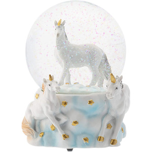Bianco Unicorno Amici 100 MILLIMETRI Musicale Acqua Globo Gioca Tune Tu sei Il Mio Sole - Product Image 1