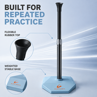Support de frappe pour entraînement de baseball avec base de repère stable pour l'école et les entraînements d'équipe