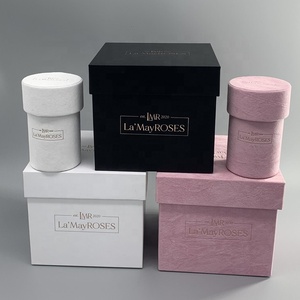 Custom velvet material luxury hair extension wigs square packaging box