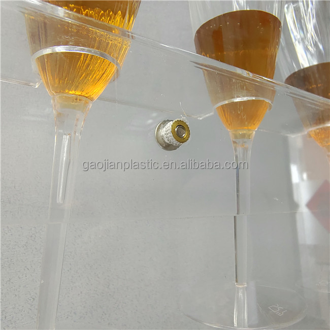 Support à Champagne Acrylique Transparent - Pour 12 Flûtes - Base 12x12cm - Pour événements Et Réceptions