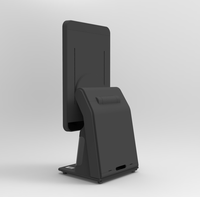 Sistema POS Táctil de Escritorio de 15.6 Pulgadas, Máquina de Autoservicio, Punto de Venta, Kiosco de Pago con Impresora de 80 mm o 58 mm y Escáner