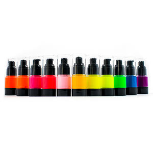 สีเพ้นท์หน้าเรืองแสงในที่มืด ยูวี นีออน กันน้ำ แห้งเร็ว สำหรับเพ้นท์หน้า เพ้นท์ตัว ใช้กับแสงแบล็คไลท์ อุปกรณ์เพ้นท์ตัวสำหรับฮาโลวีน ชุดสีเพ้นท์หน้า - Product Image 2