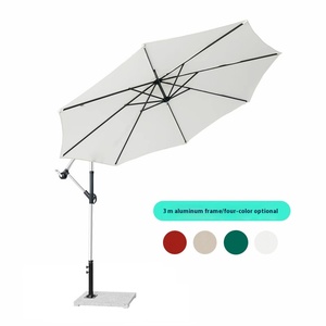 Sombrilla Plegable Moderna <span class=keywords><strong>de</strong></span> Aluminio para Exteriores, Protección UV, Base <span class=keywords><strong>de</strong></span> 3m Tipo Banana para Muebles <span class=keywords><strong>de</strong></span> Exterior, Playas, Hoteles y Parques - Product Image 5