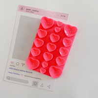 Support de téléphone portable en silicone souple et étanche en forme de cœur avec ventouse, compatible avec un emballage personnalisable