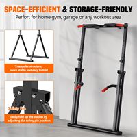 Station de Musculation Pliable Tour de Force Barres de Traction Dips Équipement d'Entraînement Multifonction Réglable pour la Maison et l'Extérieur