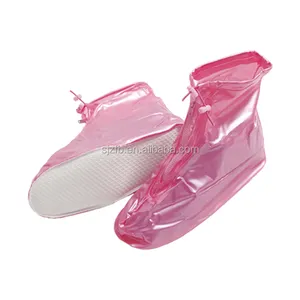 Funda de zapato de plástico para adultos, protector de zapatos de color rosa