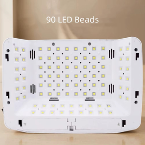 Lámpara UV <span class=keywords><strong>LED</strong></span> Profesional Recargable de 380W para Uñas, 90 Bombillas, Doble Soporte para Manos, 6 Temporizadores, Sensor, Secador de Gel, Herramienta para Salón de Manicura - Product Image 6