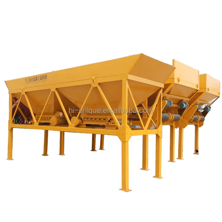 Sand Gravels Dosing Weighing Hopper Concrete Batching Machine With 3 Bins