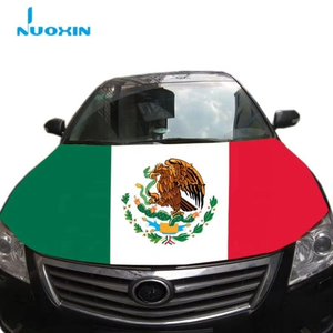 Vente drapeau personnalisé à fonction élastique du Mexique Spandex matériel Mexique drapeau de couverture de capot de voiture de moteur pour l'extérieur - Product Image 6
