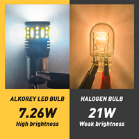 LIAWAY 1157 P21/5W S25 Ampoules LED de clignotants pour feux de recul/de freinage 6000K 7.26W