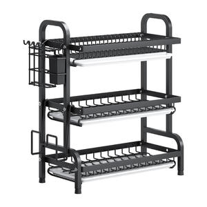 <b>Dish</b> Drying <b>Rack</b> Bowl <b>Racks</b> Multi Layer Kitchen Utensil Storage Drainboard Set Large Rust-proof <b>Dish</b> Drainer with Utensil Holder - Product Image 1
