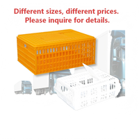 Cage de transport pour volailles, caisse à poulets en plastique HDPE empilable, équipement logistique pour l'élevage de volailles vivantes