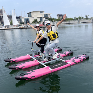 เรือโป๊ะลอยน้ำแบบเป่าลมลดราคาพิเศษ จักรยานน้ำสำหรับผู้ใหญ่ จักรยานน้ำสำหรับสองคน - Product Image 5